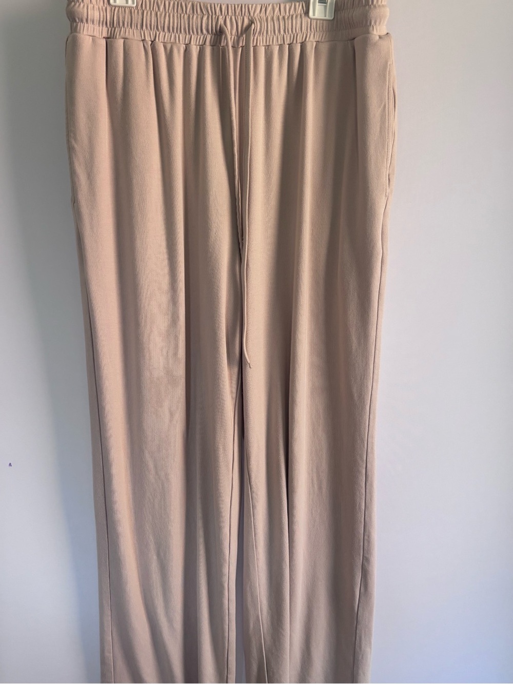 Everyday Wide Leg V Neck Set in Light Beige - Picture 5 of 8